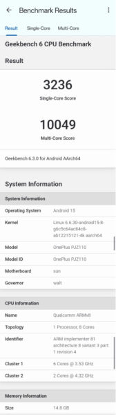 Snapdragon 8 Gen 4 Geekbench6