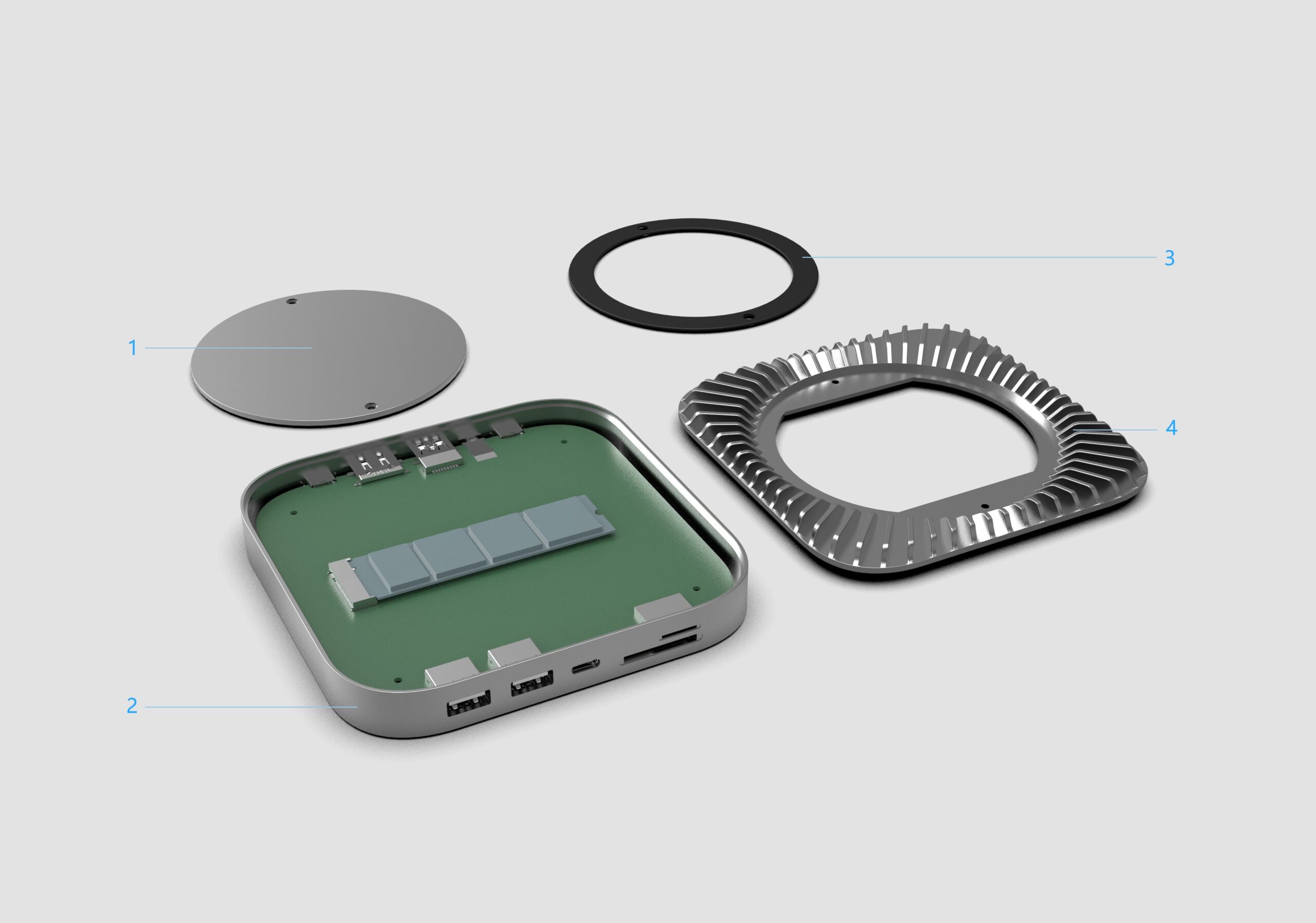 Stand & Hub For 2024 M4 Mac Mini