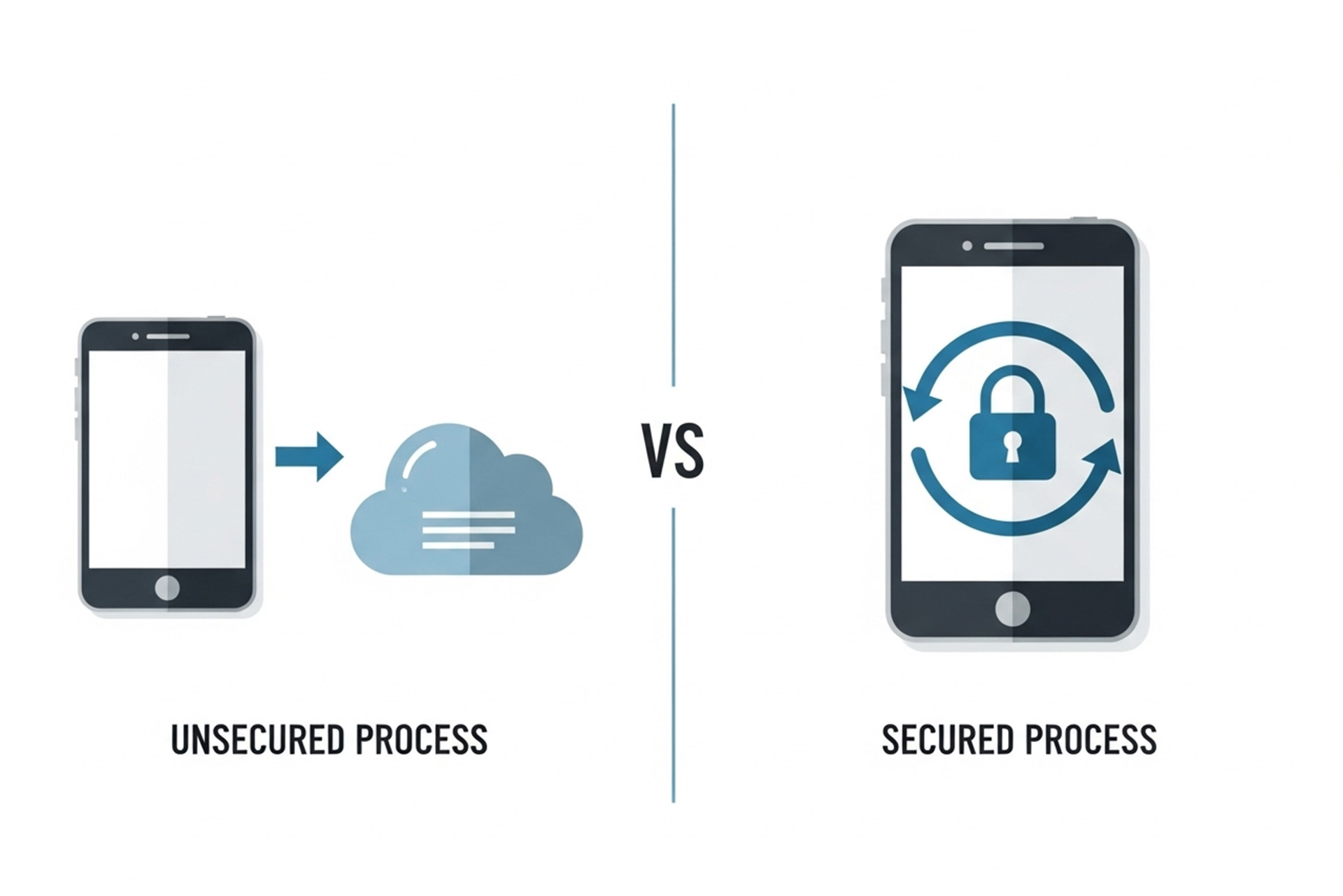従来のクラウド処理とApple Intelligenceのオンデバイス処理の違いを示す図解。Appleのプライバシー保護の優位性を示している。