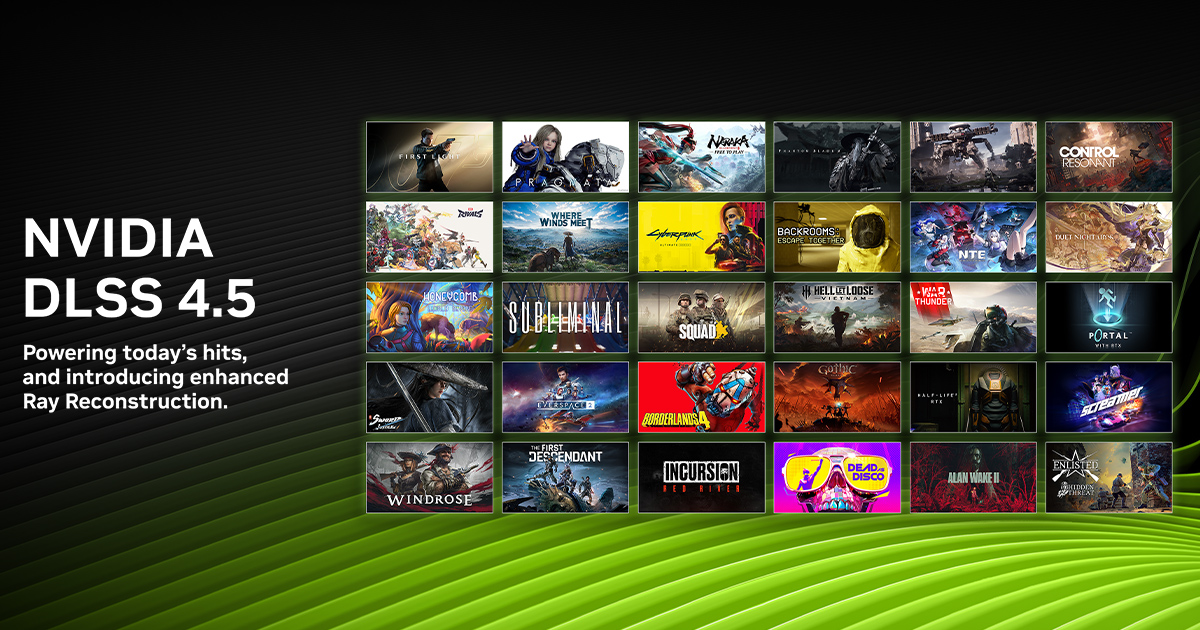 NVIDIA DLSS 4.5 Ray Reconstruction — RTX全世代対応の公式案内図